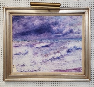 Framed Print On Canvas Sgnd Renoir '79 31" X 38" w/Frame 38" X 45"