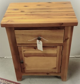 Pine 1 Drawer Over 1 Door Stand 25" H X 20" W X 14" D