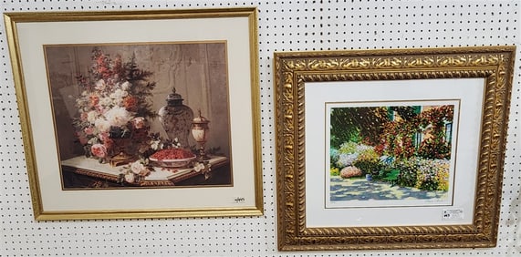 Lot 2 Framed Items - Litho AP 8/50 Pencil Sgnd Claude Cambour 14" X 17" w/Frame 27 1/2" X 30 1/2" +
