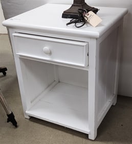 Ptd. White 1 Drawer End Stand 26 1/2" H X 21 1/2" W X 18" D