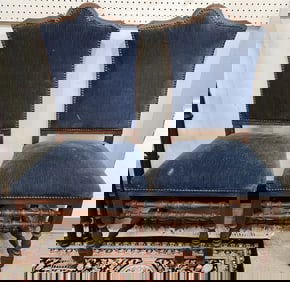 Pr. Uphols Walnut Side Chairs