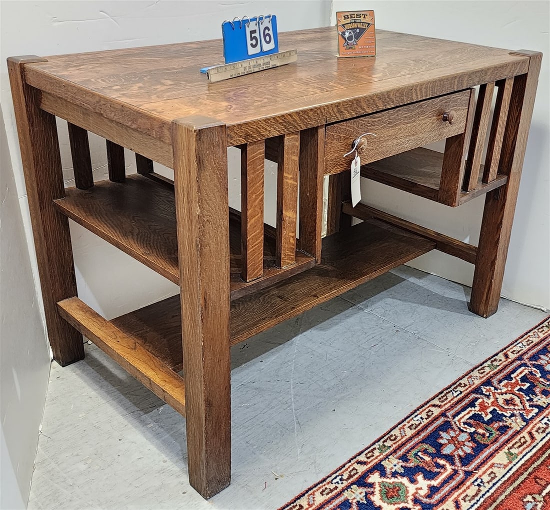 Mission Oak Desk 30" H X 42 1/2" W X 26 1/2" D: Mission Oak Desk 30" H X 42 1/2" W X 26 1/2" D