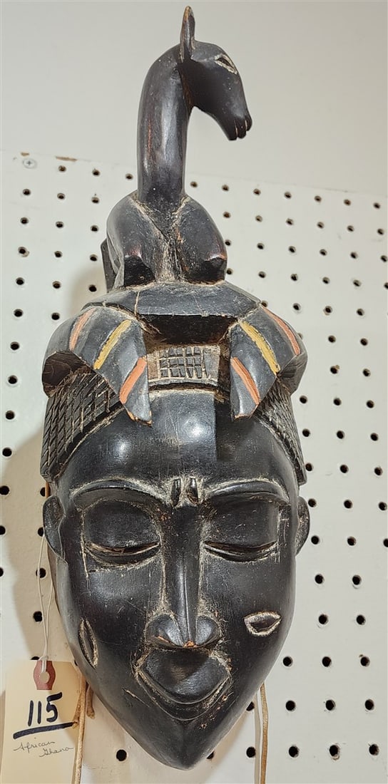 African Ghana Mask 16" X 7" W: African Ghana Mask 16" X 7" W
