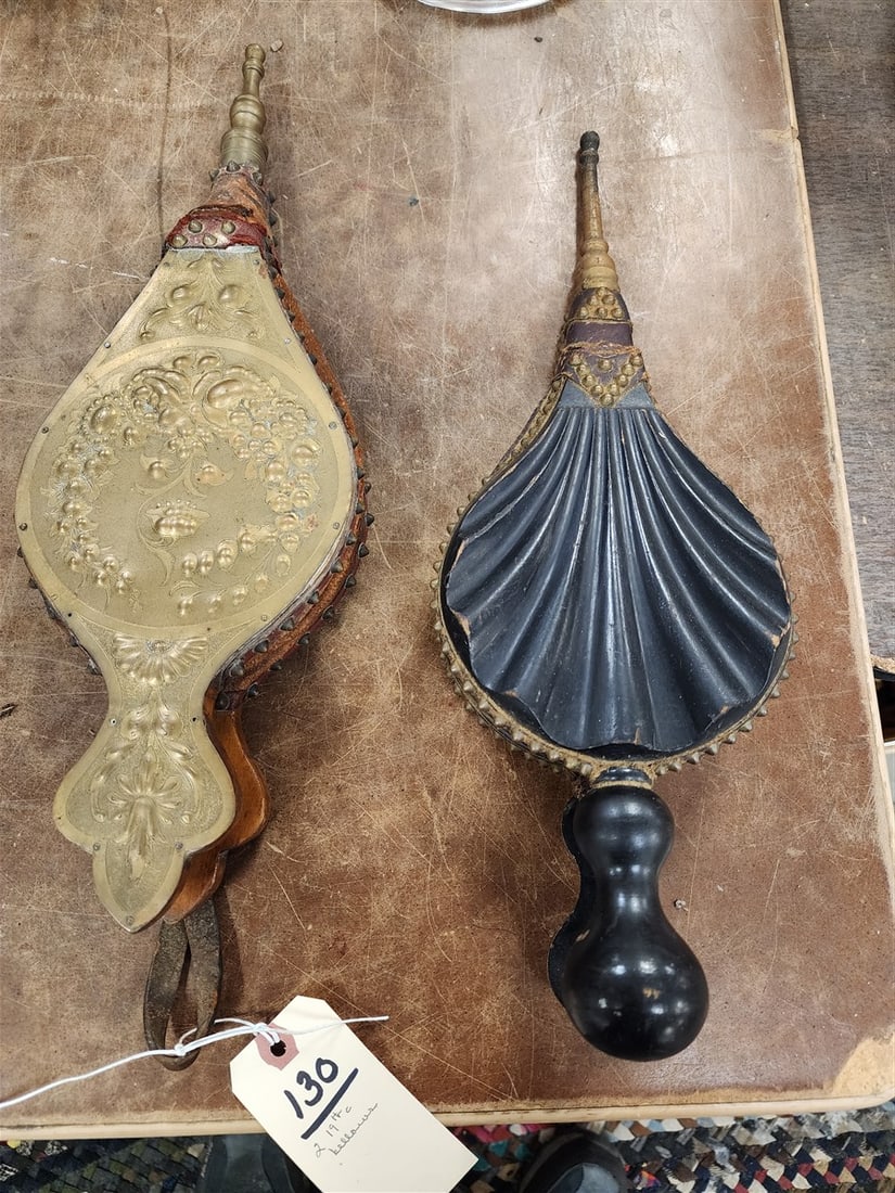 Lot 2 19th C Bellows 16 1/2" X 5 1/2" + 16 1/2 X 5 1/2": Lot 2 19th C Bellows 16 1/2" X 5 1/2" + 16 1/2 X 5 1/2"