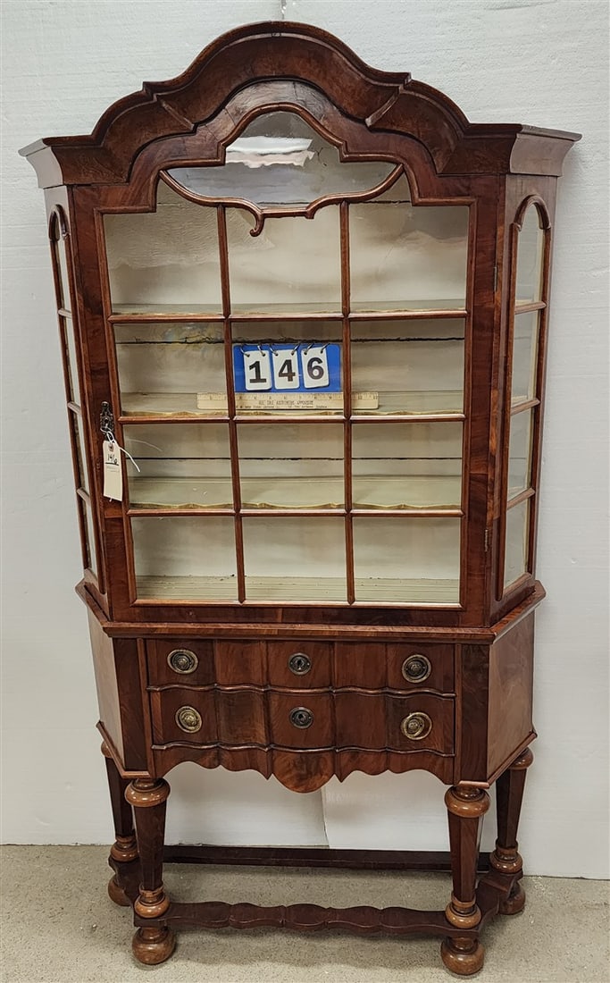 Italian Walnut 1 Door Over 2 Drawer Cabinet: Italian Walnut 1 Door Over 2 Drawer Cabinet
