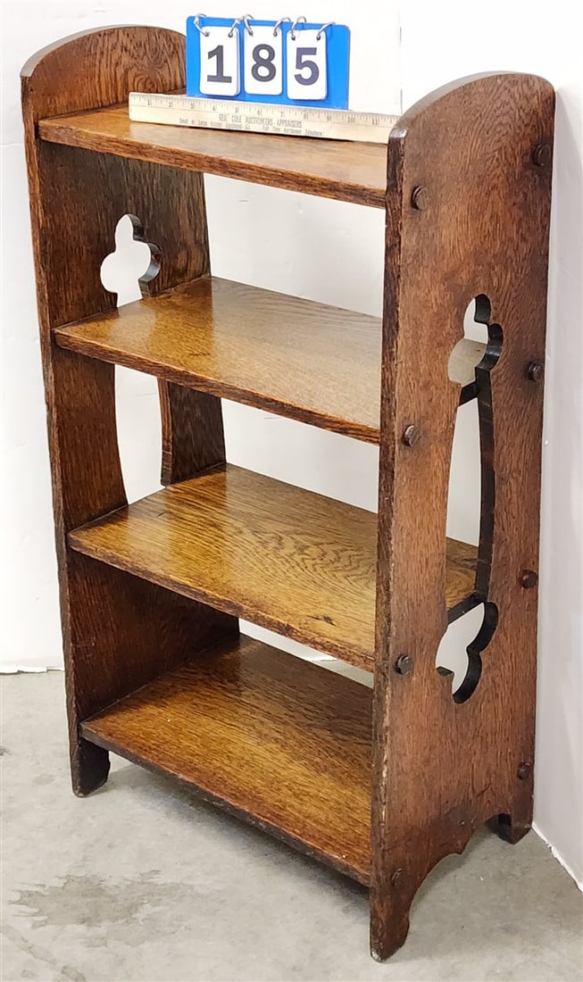 Vintage Arts + Crafts Oak Magazine Stand 36" H X 19 1/2" W X 12" D (1 of 2)