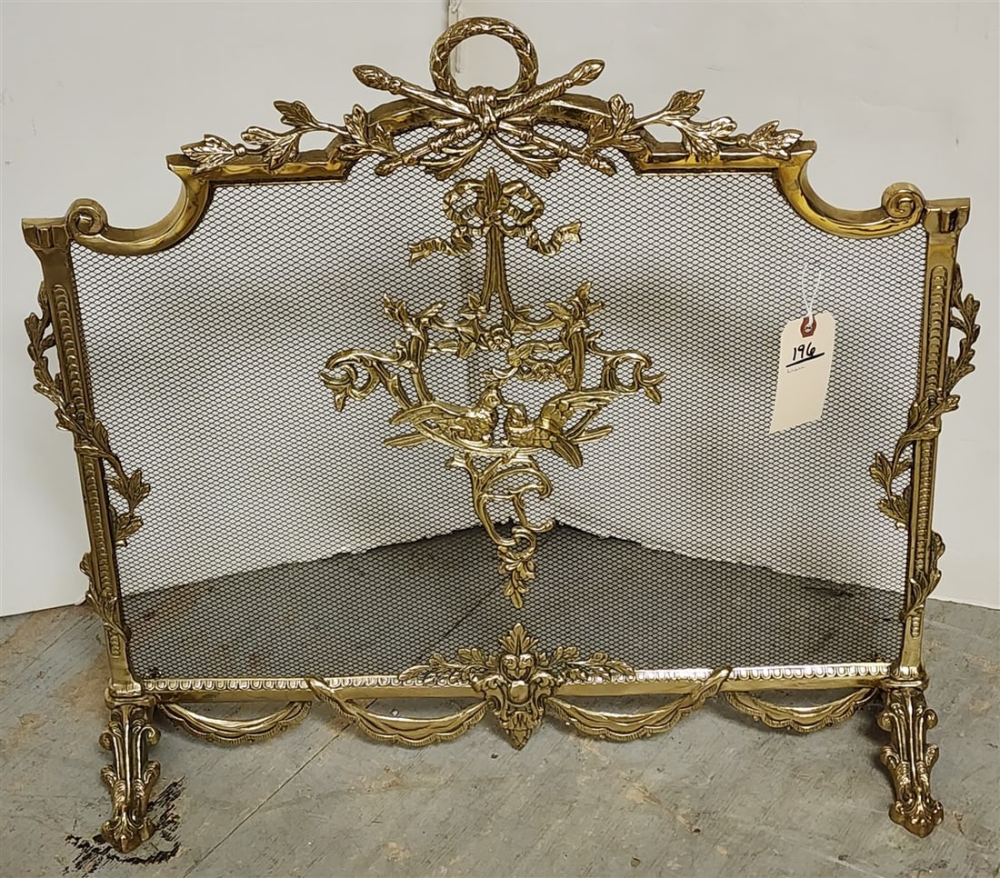 Brass Fire Screen 26" H X 28" W (1 of 3)