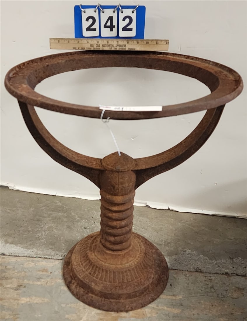 Cast Iron Bird Bath Stand 22" H X 19" Diam. (1 of 2)