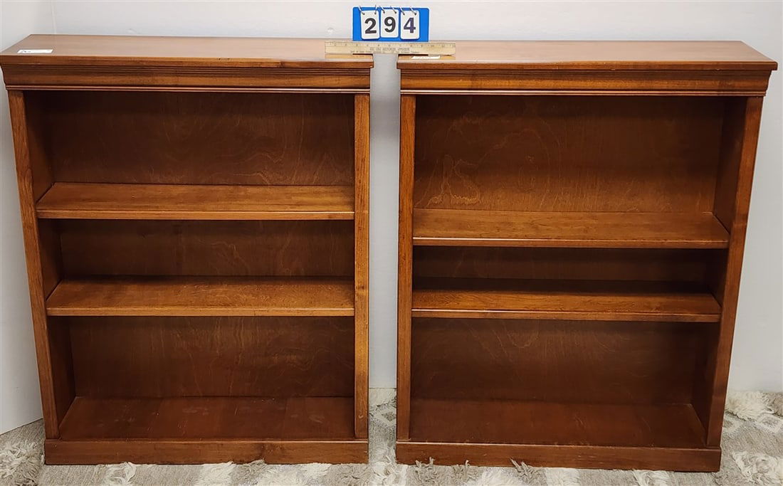 `Pr. Maple Bookcases 42 1/2" H X 33 1/2" W X 11" D (1 of 2)