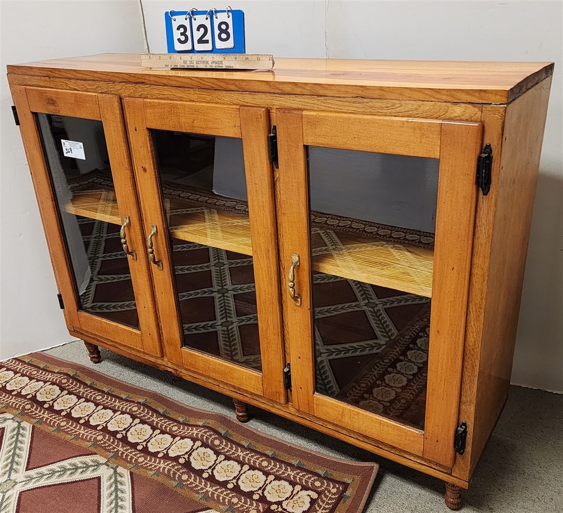 Pine 3 Door Cabinet 33" H x 45" W X 12" D (1 of 2)