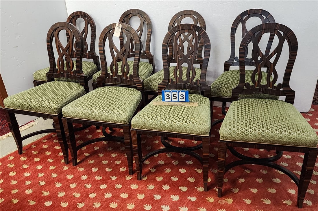 Set 8 Rosewood Lucien Rollin Coll. William Switzer Designed Dining Chairs: Set 8 Rosewood Lucien Rollin Coll. William Switzer Designed Dining Chairs