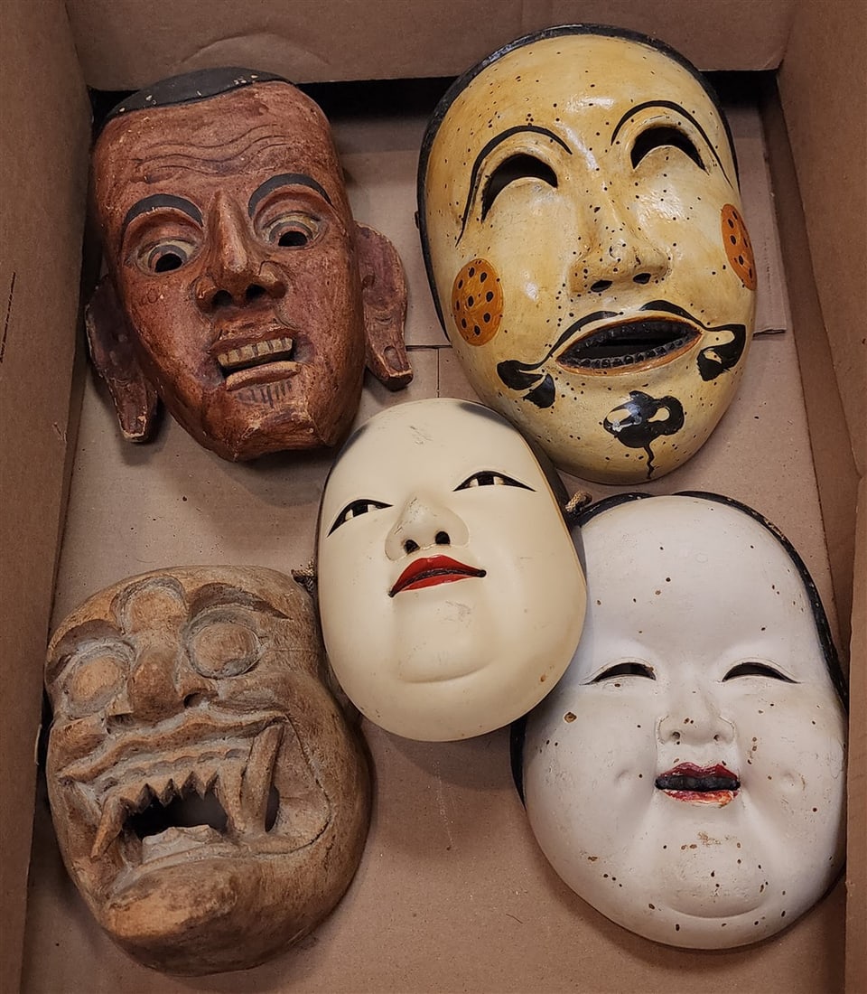 Bx 5 Chinese Wooden Masks: Bx 5 Chinese Wooden Masks