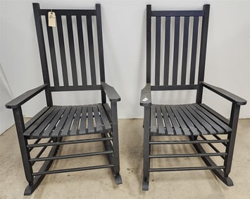 Pr. Black Porch Rockers 43 1/2" H X 25 1/2" W X 20" D