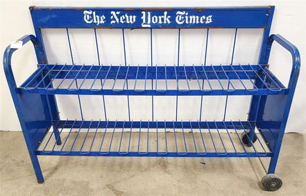 N.Y. Times Newspaper Rack 36" H X 52" W X 14" D