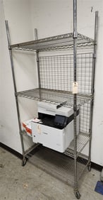 Chrome 4 Tier Storage Shelf 76" H X 3' W X 18" D