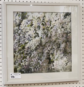 Framed Acrylic "Spring Fling" Sgnd. Pam Cabanas 16" Sq. w/Frame 21" Sq.