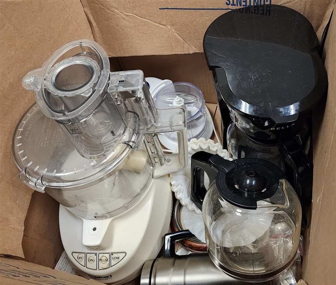 Bx Kitchen Appliances - Bella Coffee Maker, Cuisinart Food Processor Etc.: Bx Kitchen Appliances - Bella Coffee Maker, Cuisinart Food Processor Etc.