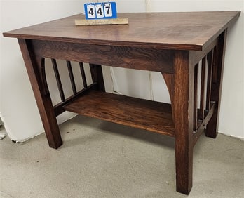Vintage Mission Oak Desk - Drawer 30" H X 42" W X 26" D missing drawer