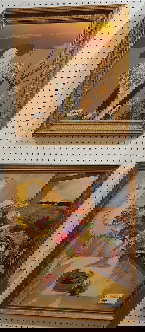 Lot 2 Framed Collages by W. Churchill 23 1/2"  19 1/2" w/Frame 26" X 22" + 16" X 14" w/Frame 20 1/2" (1 of 2)