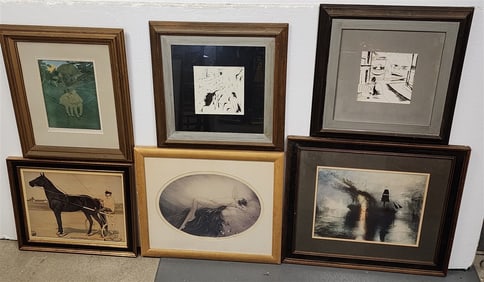 Bx 6 Framed prints + Lithos