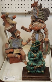 Tray 3 Mayan Clay Sculptures