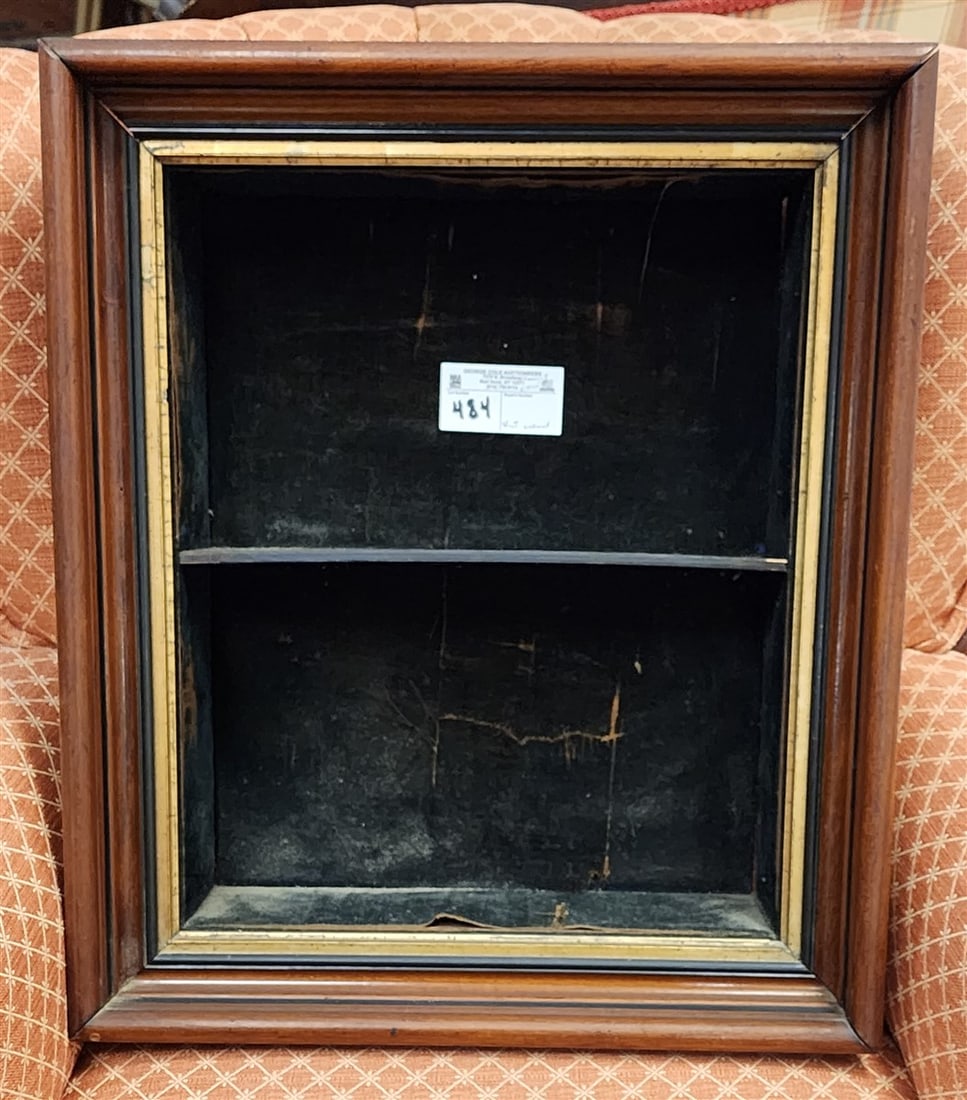 Vict. Walnut Framed Shadow Bx. 21 1/2" H X 18" W X 5 3/4" D (1 of 3)