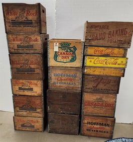 Lot 17 Vintage Soda Crates