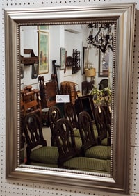 Silver Gilt Framed Bevelled Mirror 37" X 27"