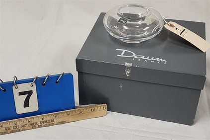 Daum France Crystal Bowl 2 1/2" X 4 3/4" Diam.