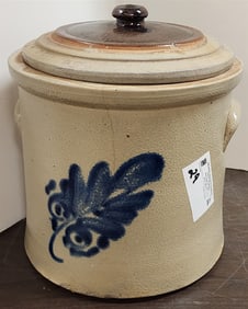 2 Gal Stoneware Blue Dec. Crock