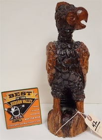 Folk Art Carved Wooden Eagle 13"