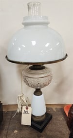 Vict. Oil Lamp - Elec.