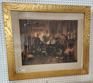 Framed Print Of An Interior 19" H X 25 1/2" w/Frame 31 1/2" H X 37 1/2" W