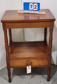 19th C Cherry 1 Drawer Wash Stand 29" H x 20" W X 16 1/2" D