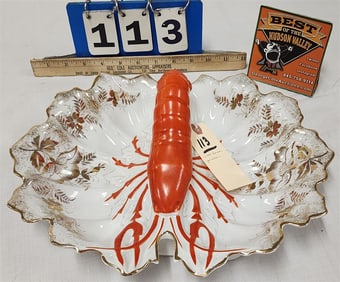 C 1900 German Porcelain Lobster Serving Dish