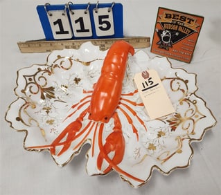 C 1900 German Porcelain Lobster Serving Dish