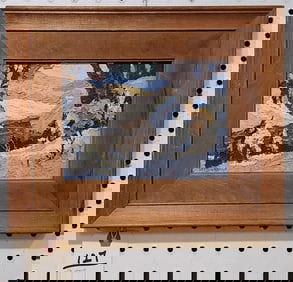 Framed O/B Winter Landscape Sgnd Otto Bierhals (Woodstock Artist) 5 1/2" X 7 1/2" w/Frame 9 1/4" X