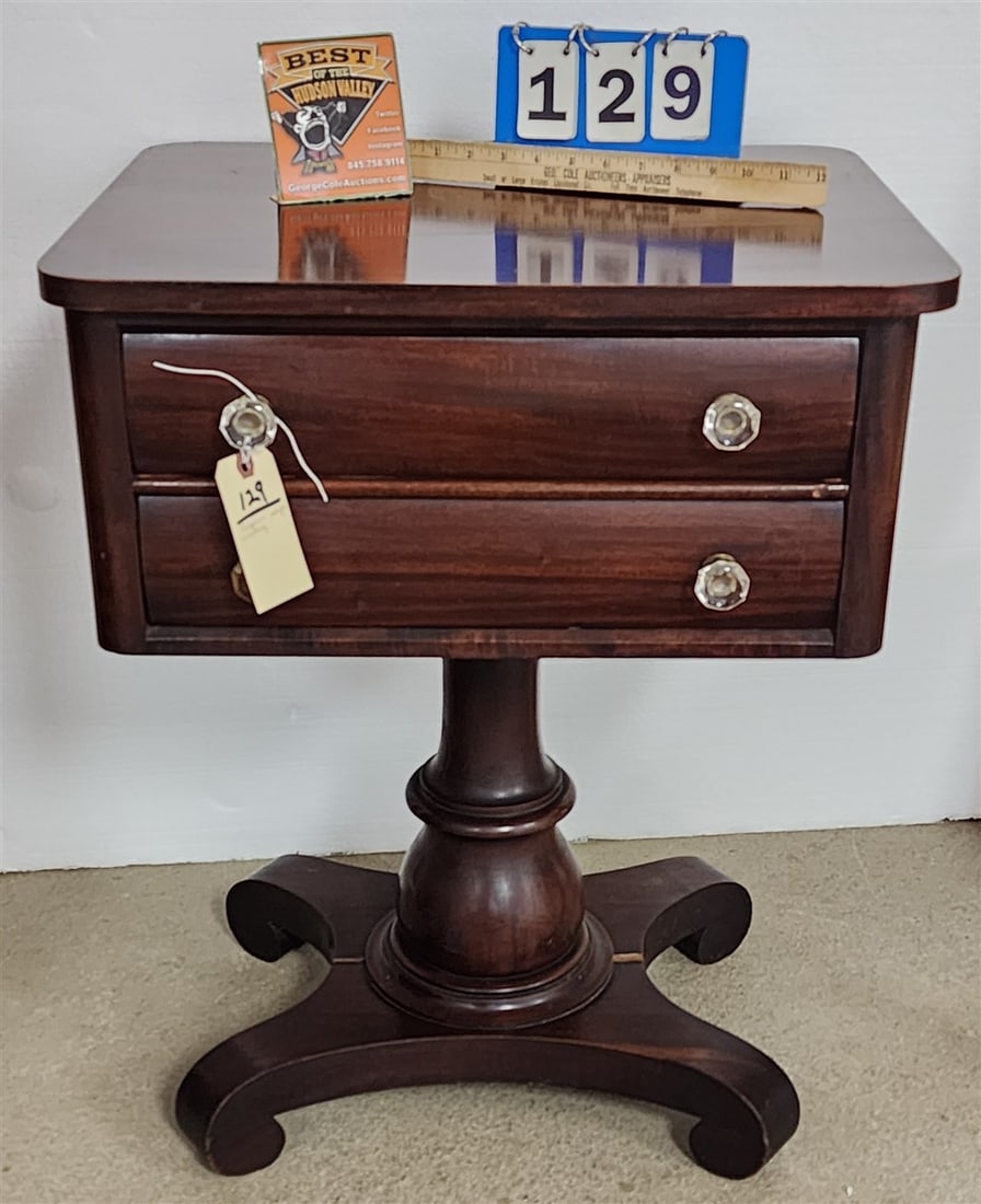 Empire Style Mahog 2 Drawer Stand 28" H X 22" W X 18" D (1 of 4)