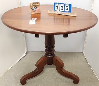 19th C Mahog Tilt Top Tea Table 29 1/2" H X 3' Diam.