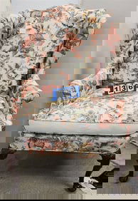 Uphols. Wing Chair 45" H X 31 1/2" W X 20" D