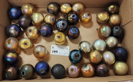 Lot 40 Favrille Glass Balls Used On The Moorish Chandeliers Of Tiffany Studios 2" Diam.