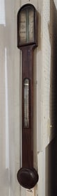 19th C J.B. Dancer Optician Manchester Rosewood Barometer Thermometer 3' H X 4 1/4" W