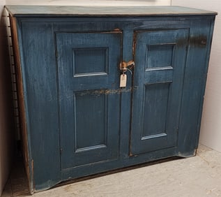 Prim. Blue 2 Door Cabinet 51" H X 59" W X 23" D