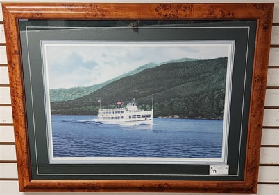 Framed Litho "Mohican" Pencil Sgnd Loren Blackburn 51/350 17 1/2" X 25 1/2" w/Frame 28" X 36 1/2"