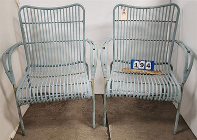 Pr. Metal Patio Chairs