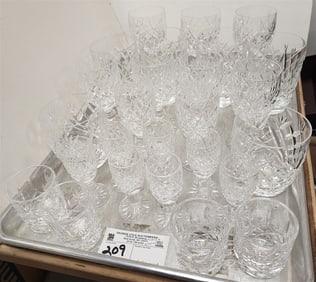 Tray 26 Pc. Waterford Donegal Stemware + Glasses