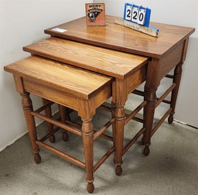 Oak Nest 3 Tables 22" H X 24" W X 16" D