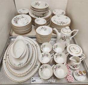 Tray 117 Pc. Syracuse China "Apple Blossom" Dinner Service