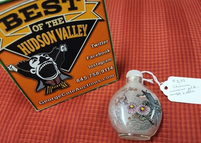 Chinese Reverse Ptd. Glass Snuff Bottle 2 3/4"