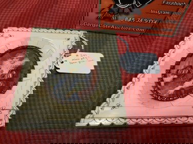 Mini Ptg. 2 1/2" X 2" In Bone Frame 4 1/2" X 3 3/4"